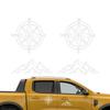 Car Body Sticker, Mountain Sticker for Car, Car Door Decal, Car Decoration Sticker- 4X