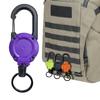 Minimalist Tactical Backpack with U-Shaped Retractable Steel Wire Keyring and Four-Color Spring Buckle