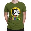 T-shirt da uomo per fan Cotone puro Fantastici T-shirt Girocollo F-Felix il Gatto Cartoni Animati Magliette a Manica Corta Top Stampa
