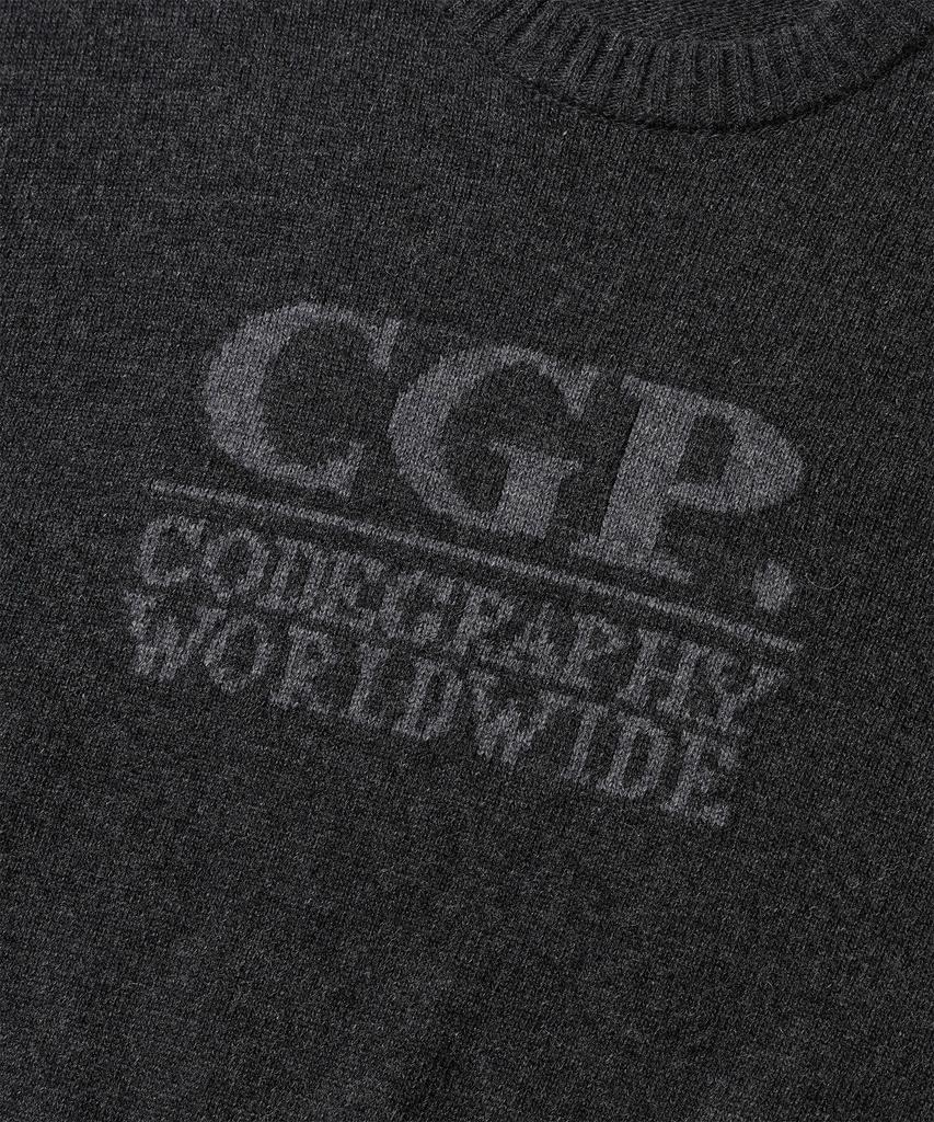 CGP (Women) Square Logo Knit_Charcoal