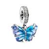 Blue Murano Glass Butterfly Pendant Women Pendant 792698C01