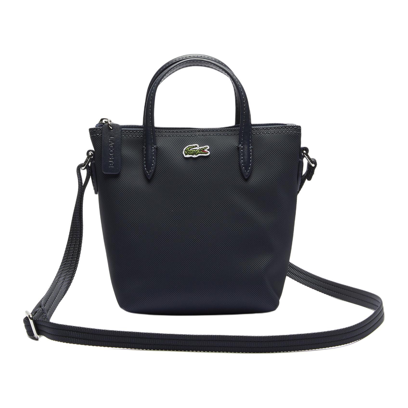 

Lacoste Commuter Solid Color PVC Tote Crossbody Shoulder Mini Bag Women bags Blue NF2609PO-141 Blue,Mini