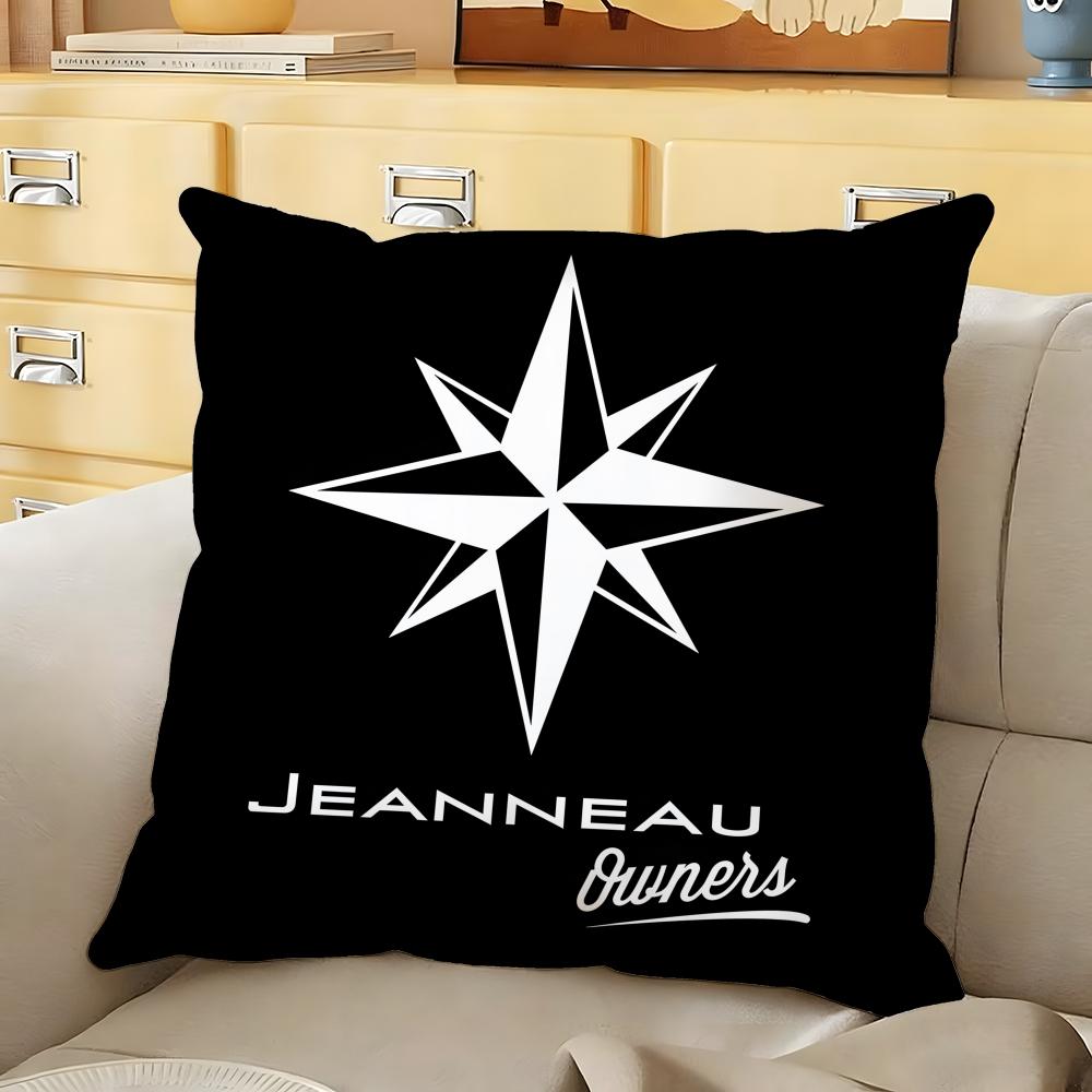 

JJeanneau Yachts Logo Cushion Cover Soft Durable Reversible Pillow Cover Home Car MultiScene Daily Comfort Pillowcase 30X30cm