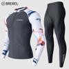 Herren UV-Schutz Rash Guard Set Langarm Schnelltrocknend Badeanzug Surfen Schnorcheln Tauchen Schwimmen