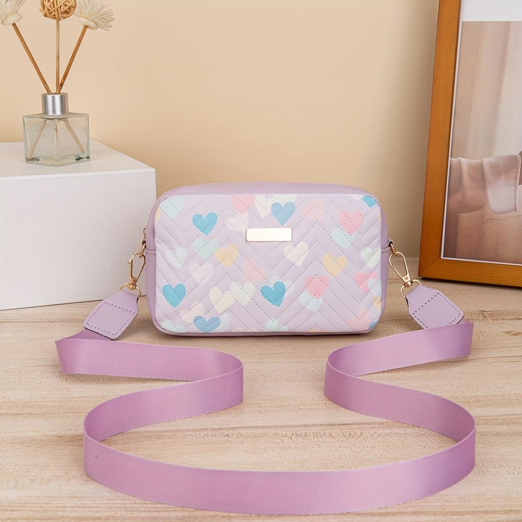 Mini Fashi gesteppte Crossbody-Tasche, Trendige PU-Umhängetasche, Damen-Freizeit-Handtasche & Münzbörse