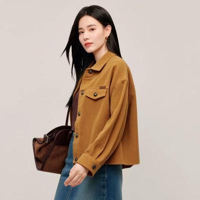 INMAN Women's Retro Corduroy Barn Jacket