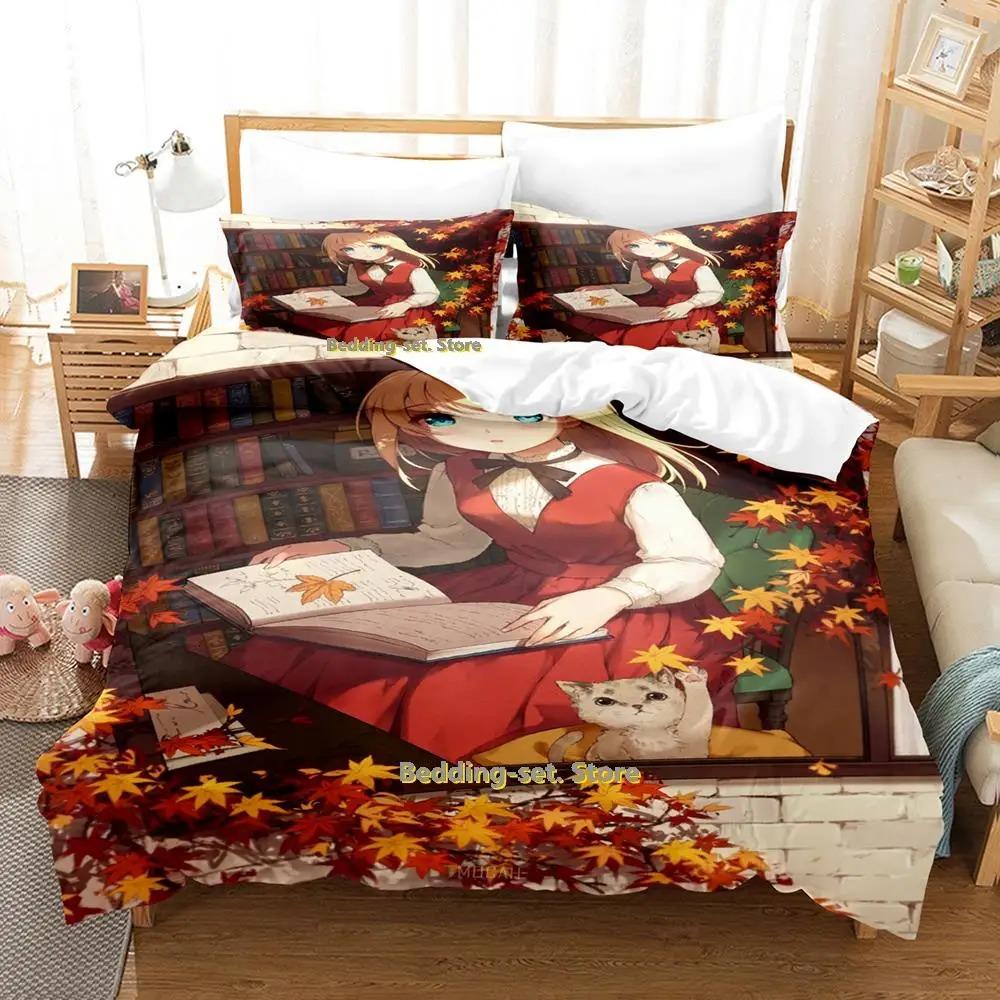 

Комплект постельного белья для девочек-подростков с аниме-пододеяльником, односпальная кровать, двуспальная кровать, двуспальная кровать, комплект постельного белья для взрослых и детей, комплект постельного белья с аниме-пододеяльником 70x133cm 2pcs