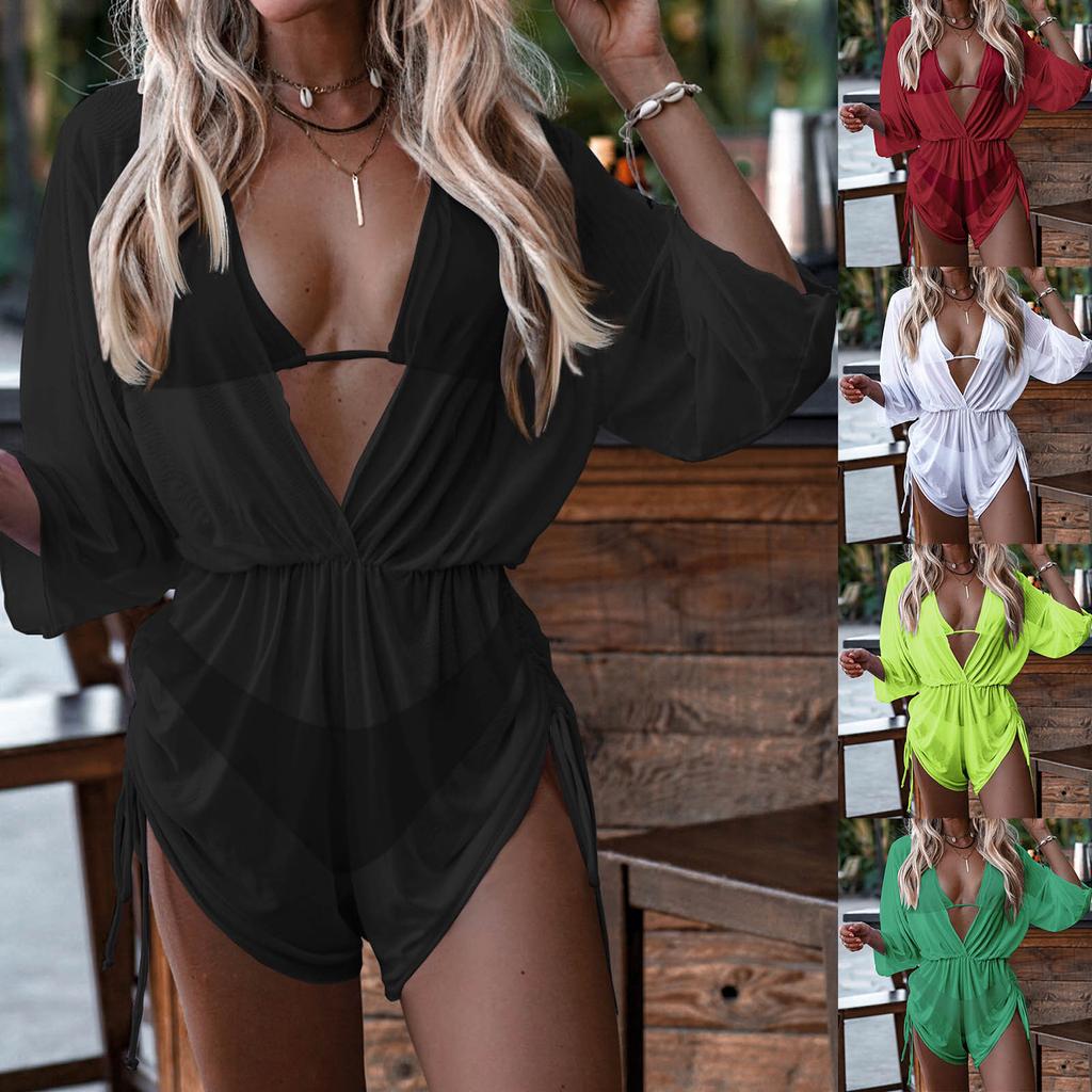 Women's Lace-Up High Waist Sexy Three-Piece Bikini With Chest Pad Without Steel Bra Swimsuit