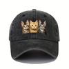 Bonés de Baseball em Sarja de Algodão Lavado Moda Masculino Feminino Vintage Animal Estampa 3D Esportes ao Ar Livre Trucker Chapéu de Pai Feminino Masculino Chapéus de Sol