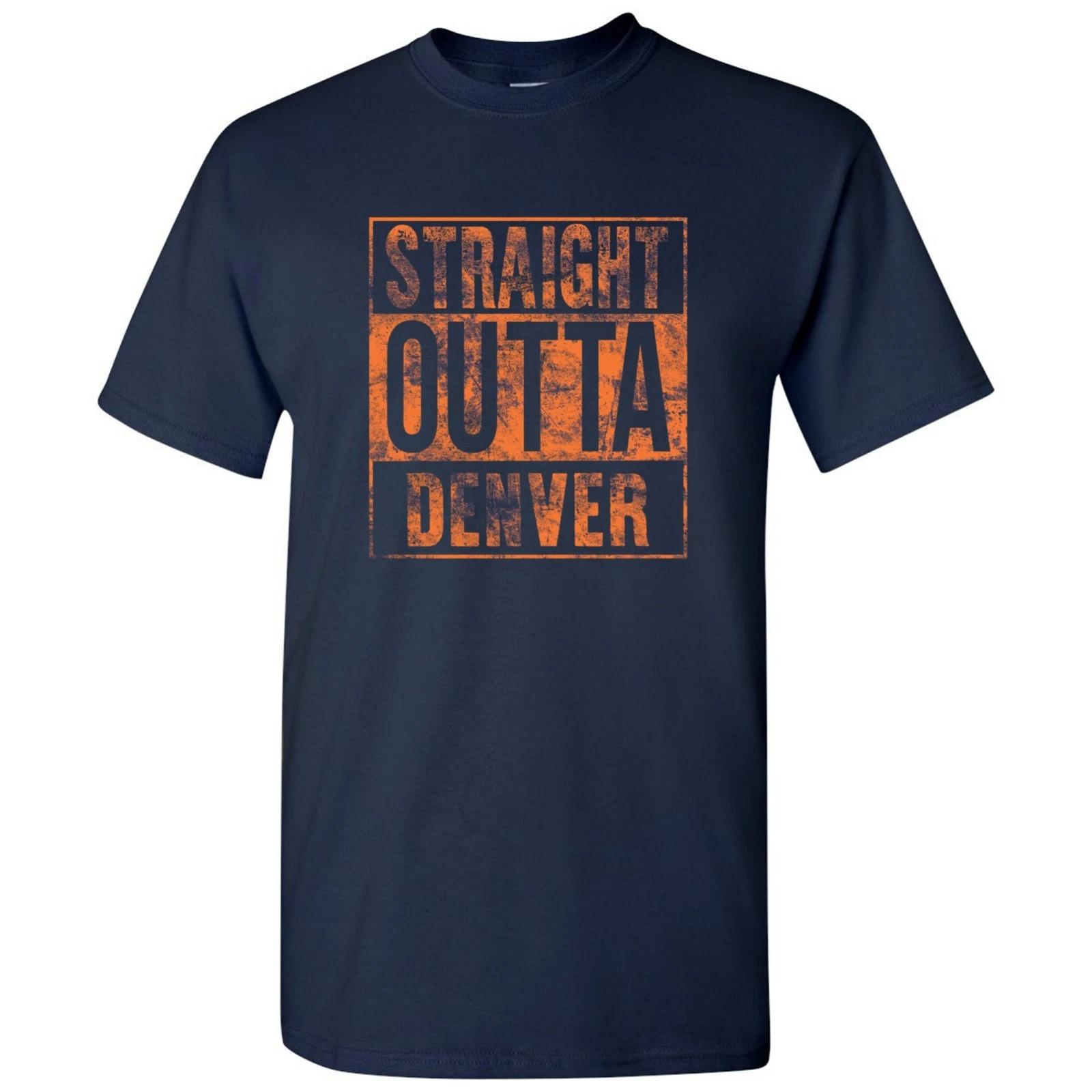 Straight Outta Denver Unisex T Shirt - Navy 4XL
