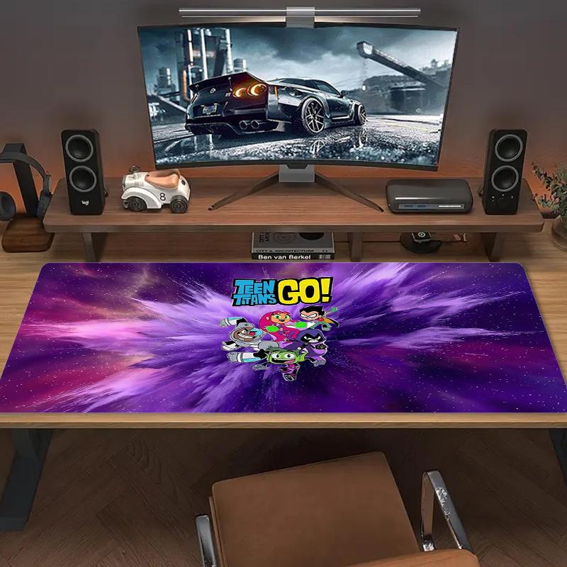 Teen Titans Mouse Pad Large Gaming Table Cushion Nonslip Laptop Tablet Big Mousepad Xxl Mat Mini Pc Playmat With Lock Edge