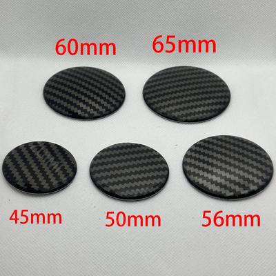 4Pcs/Set 3D Carbon Fiber Car Wheel Center Caps Stickers 45mm 50mm 56mm 60mm 65mm Car Rim Hubcap Cover Stickers Decal Accessories