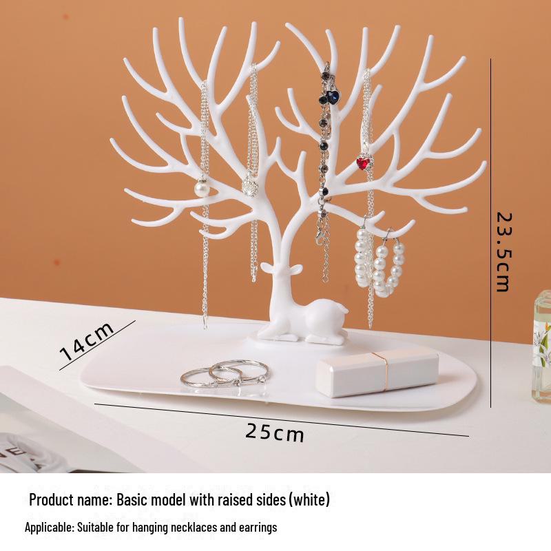 Deer Tree Shaped Jewelry Rack - Earring & Necklace Holder
