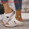 Summer Open Toe Flat Sandals For Women With Thick Sole And Pu Material