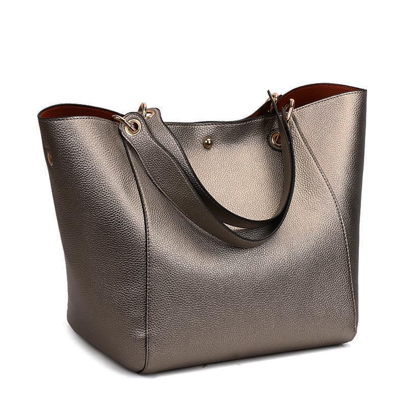 Borsa a Tote Trendy da Donna 2020 a Grande Capacità con Fibbia Magnetica per Mamma e Bambino