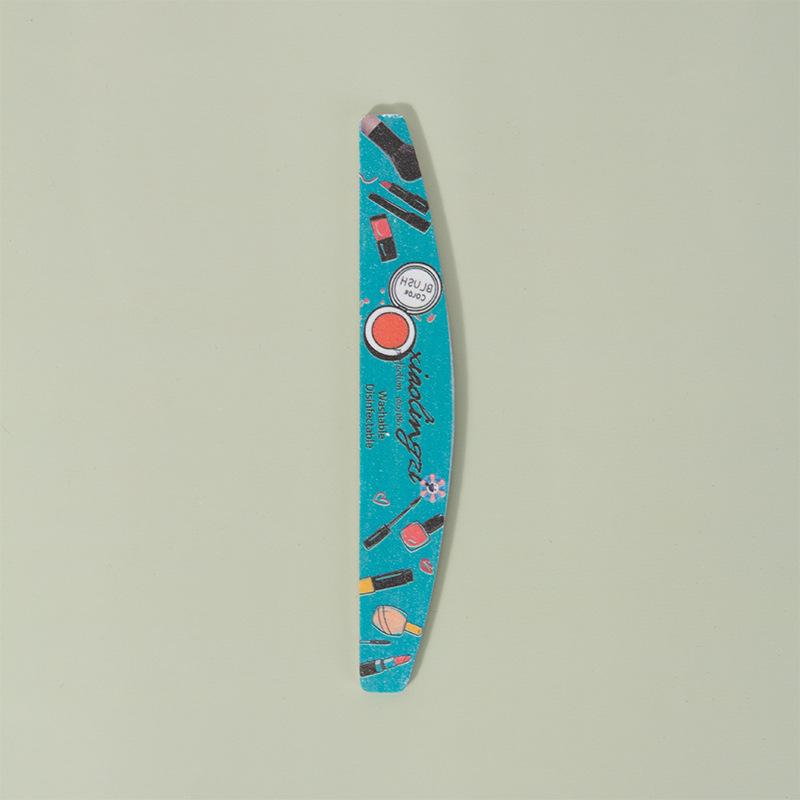 

Розовая мультяшная пилка для ногтей в форме полумесяца - Двусторонняя, многоразовая, инструмент для полировки и придания формы