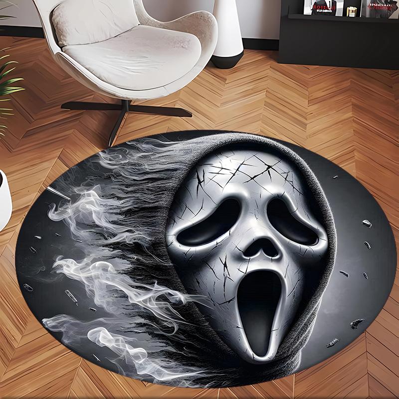 Ghostface (14) Round Office Rug Decorative Floor Rug for Office Bedroom Living Room and Home Space