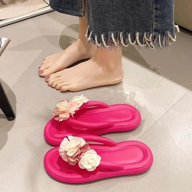 

Fashion Summer Flat Shoes for Women Fashion Flower Women s Casual EVA Slippers New Outdoor Slip on Light Women s Platform Flip Flops 36-37 чёрный