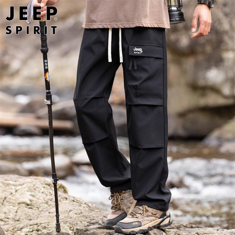 JEEP SPIRIT Men's Loose Straight Cargo Pants