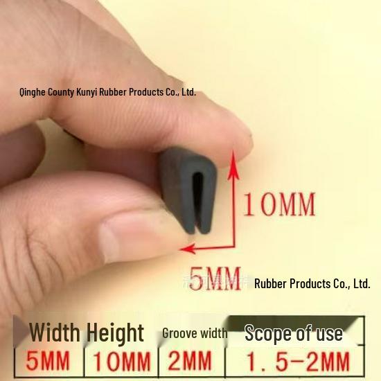 U-Shaped Rubber Edge Protector: Glass, Metal, and Steel Anti-Collision Edge Banding & Sealing Strip