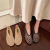 Fashion Mesh Flats Crystal Sandals Women Ballet Shoes Summer Slippers 2025 Trend Casual Loafer Shoes Designer Dress New Sandalias Mujer