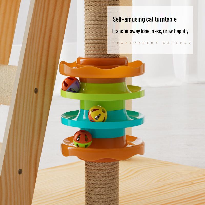 All-in-One Cat Tree Condo with Double Space Capsule