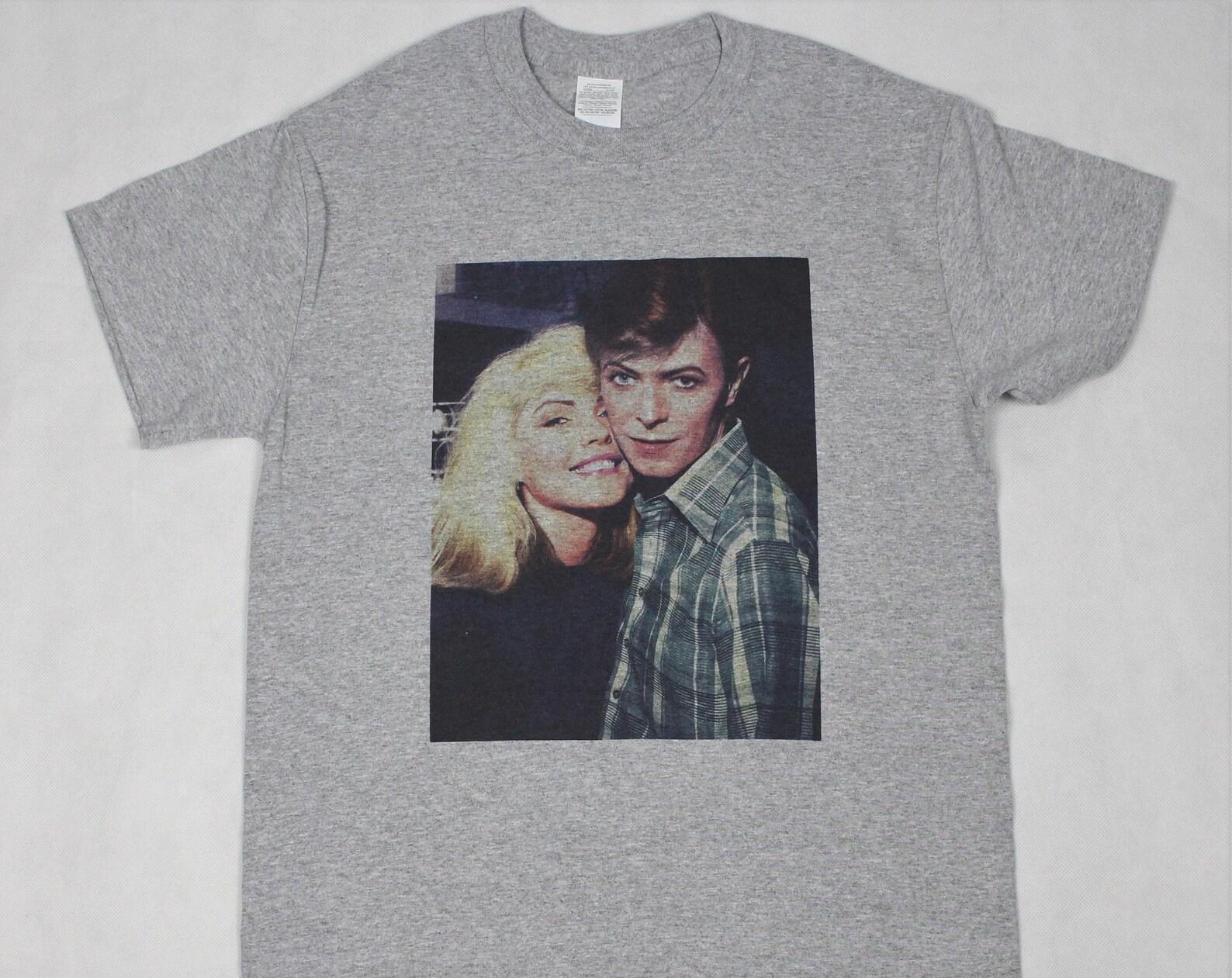 David Bowie and Debbie Harry Grey T-Shirt sizes available S-3XL M