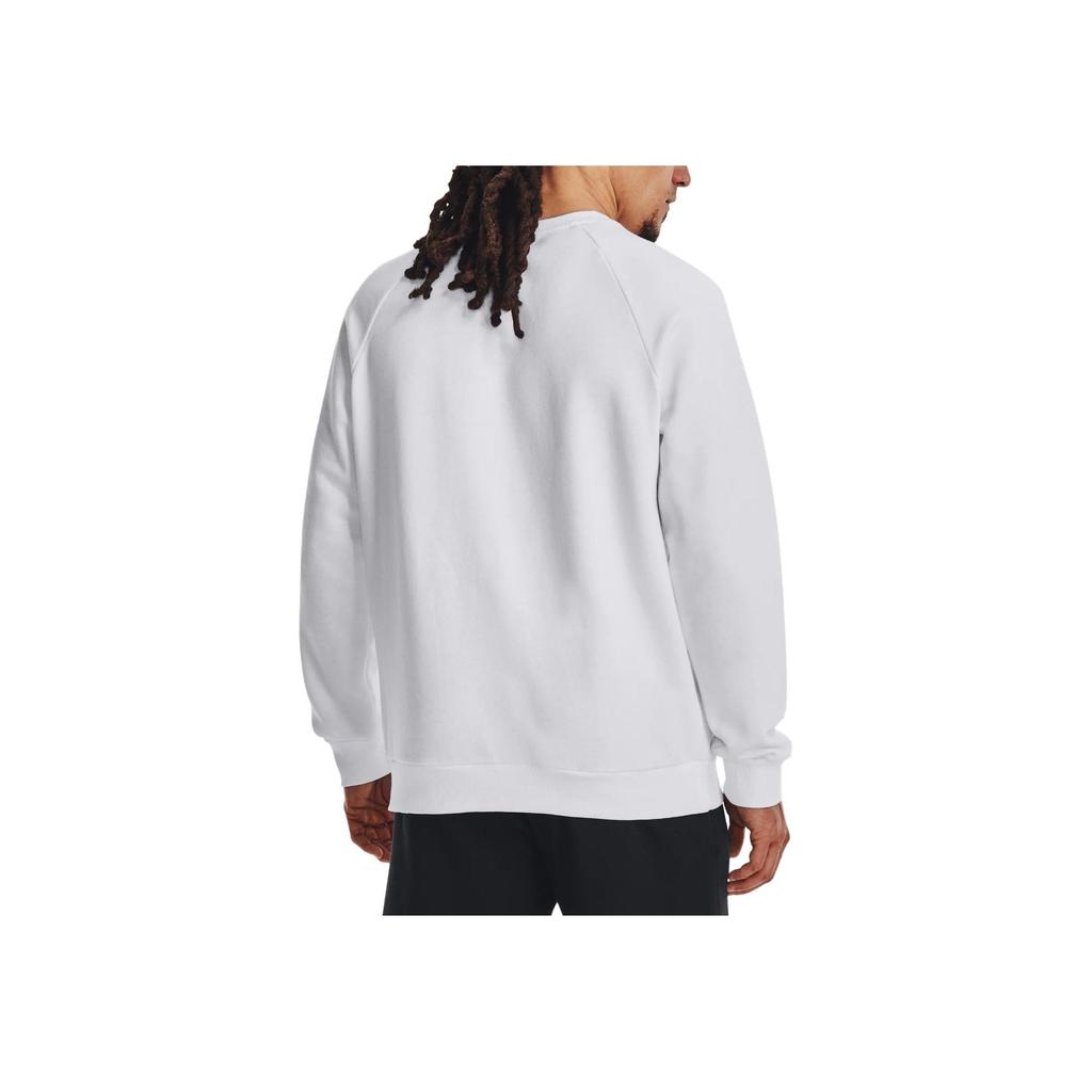 Under Armour Figurbetontes Sweatshirt für Herren mit Logo-Print, Rundhalsausschnitt und langen Ärmeln, Weiß 1379755-100