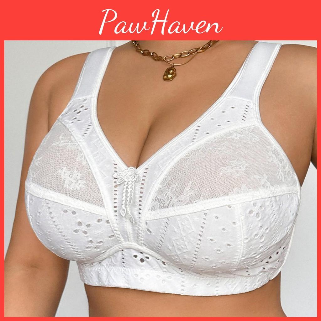 Thin Mesh Wireless Plus Size Bra For Women Breathable Mesh Gathered Sheer Lightweight Daily Intimates For Crossborder Wholesale