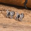 Spider/Cross/Cat/Crow/Four-pointed Star Stud Earrings for Unisex Unique Design Punk Personality Earrings Enamel Fashion Jewelry