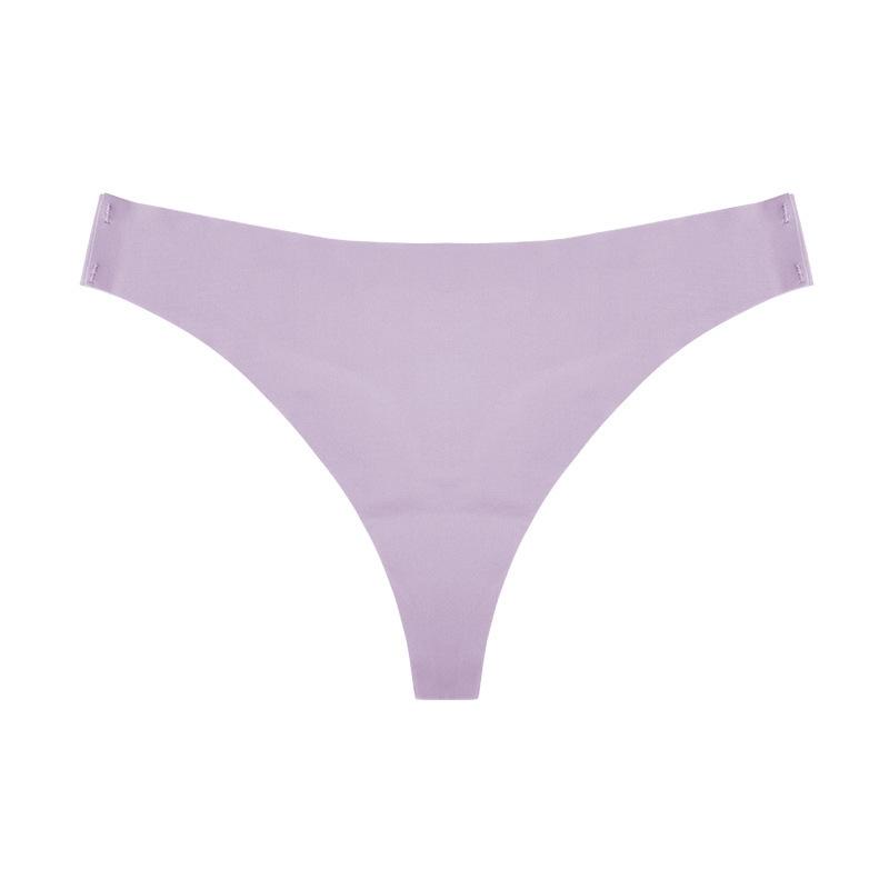 Big Size Female Spring and Summer Yoga Movement Breathable Speed Dry Ice Silk Without Trace Low Waist Thong Underwear