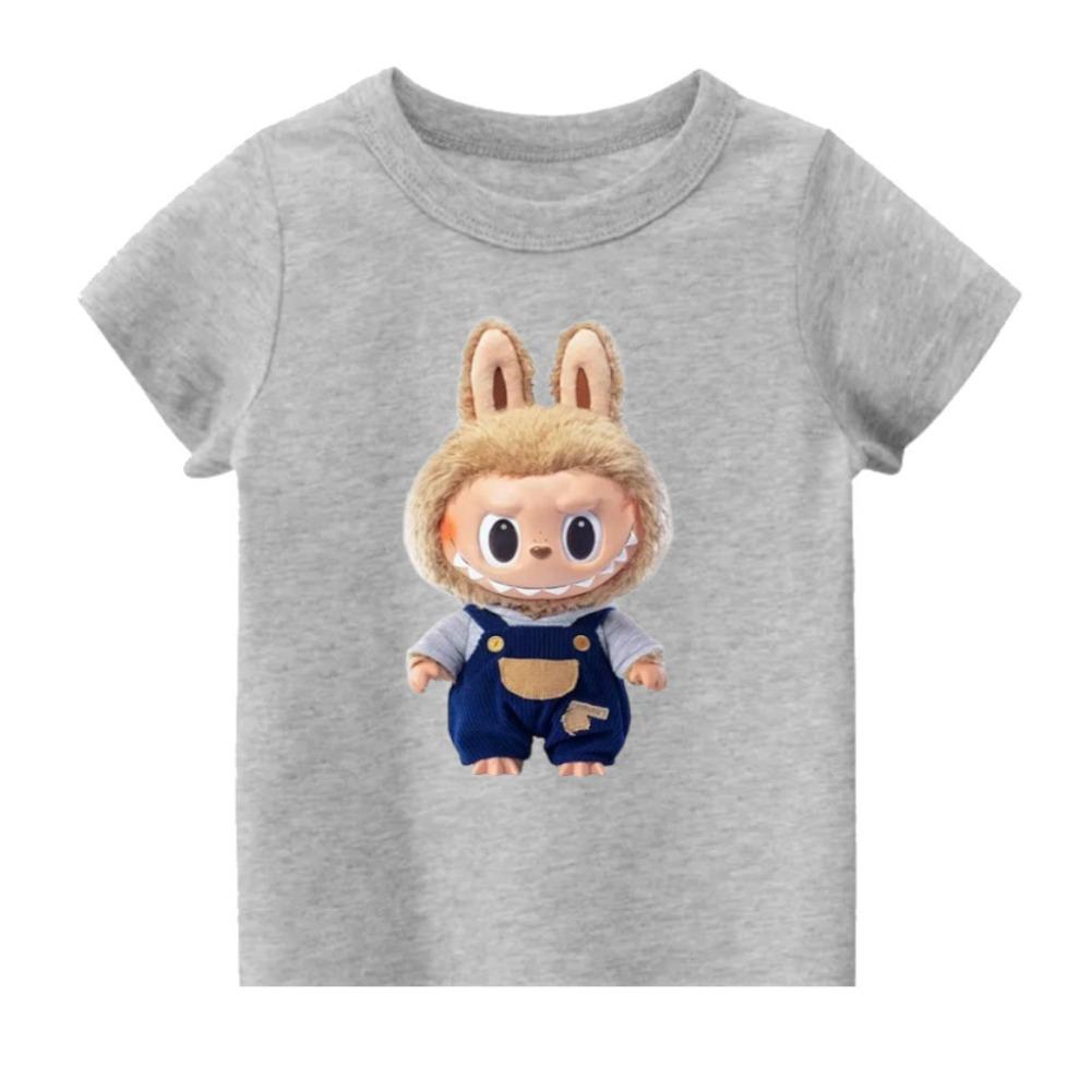 Labubu Cloth Printed Short-sleeved Casual Style T-shirt for Men and Women