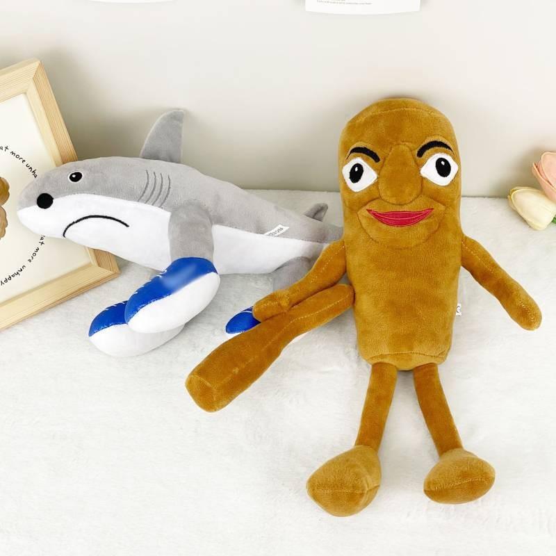 Shark Plush Toy With Pp Cotton Filling Short Plush Animal Stuffed Doll For Kids