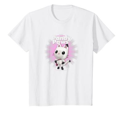 Kids Gabby's Dollhouse Pandy Footprint Portrait T-Shirt