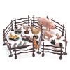 10Pcs Farmhouse Decoration Miniature Scene Fences Set for Doll House Furniture DIY Role for Play Accs Kids Interaction F