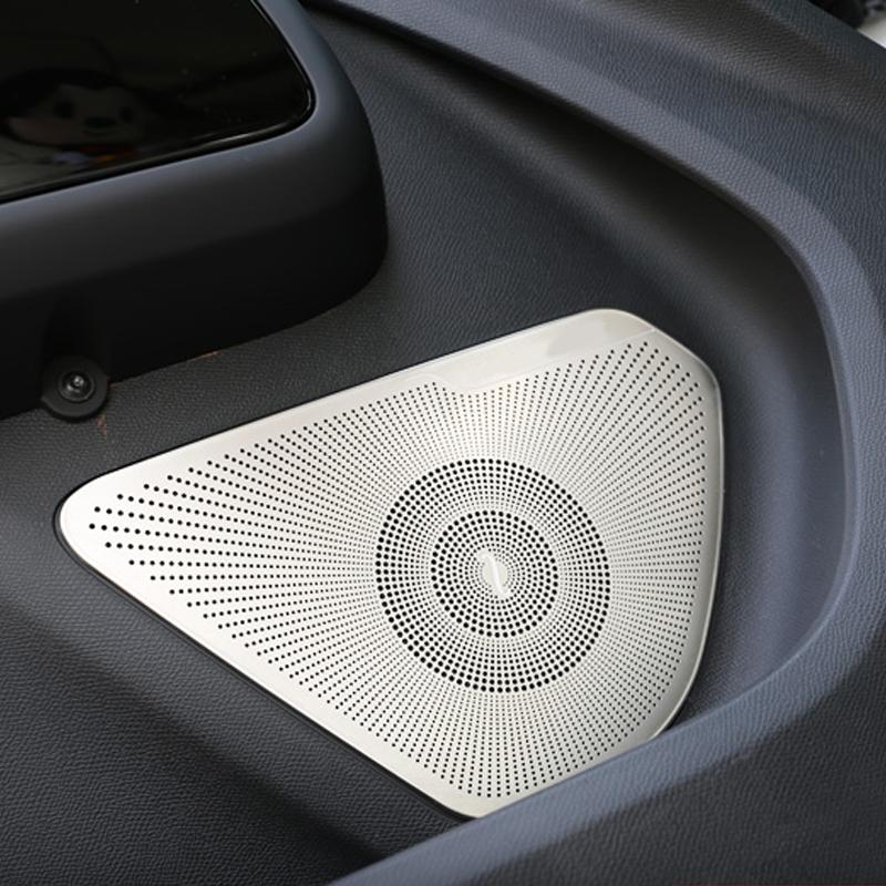 For Citroen C5 Aircross 2017- Stainless Car Door Panel Loudspeaker Pad Speaker Cover Trim Frame Sticker Moulding