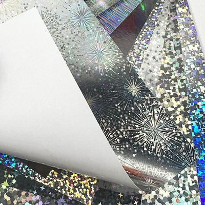 20 listů třpytivého holografického papíru 10 barev reflexní plastová fólie pro scrapbooking umělecké řemeslné projekty a balení