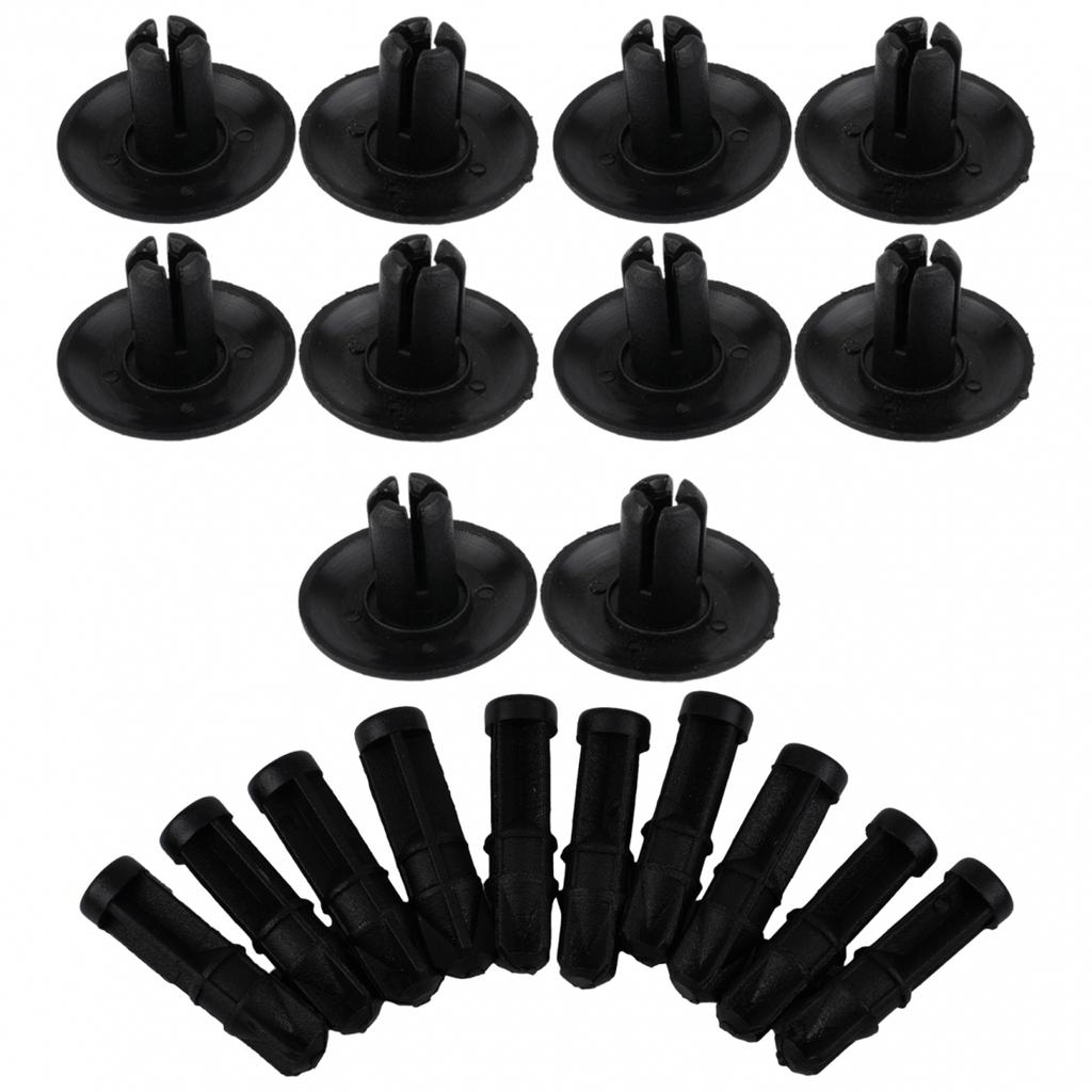 10X 10pcs Body Panel Clips Clips Decorate Black Fashion