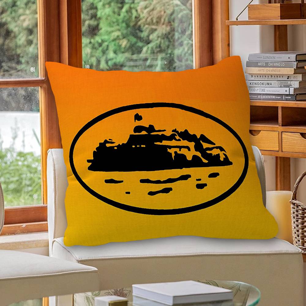 Devil's Island English C-Corteiz Office Cushion Pillowcase Car Cushion Cover45X45CM Lumbar Pillowcase Sofa Pillowcover