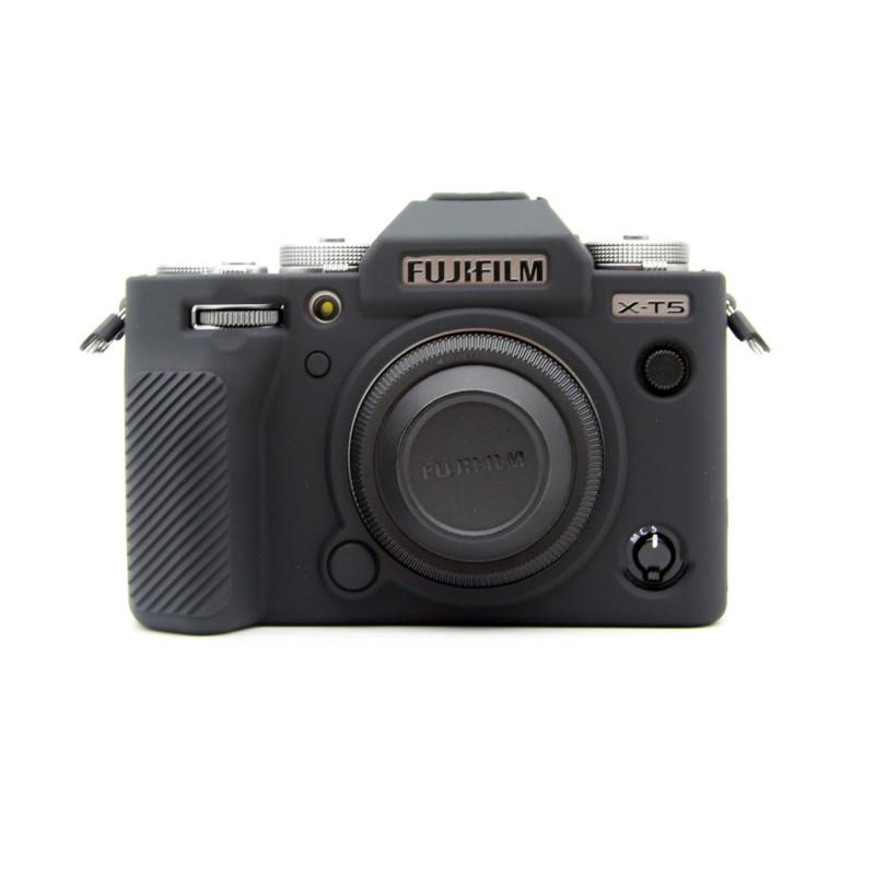 Silicone Camera Case Fujifilm X-T5 Mirrorless - Shockproof Protective Cover In Black Coffee Red Yellow Camo