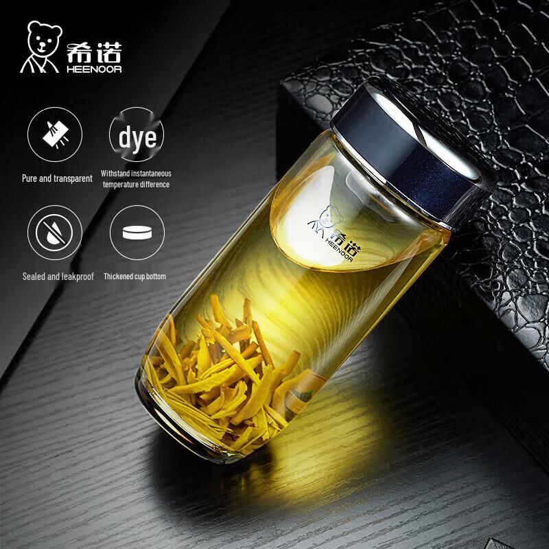 XINUO XN-7718 Single-Layer Glass Water Bottle with Infuser