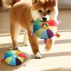 Interactive Dog Toy with Bell Dog Bite Toys Flying Disc for Training and Play Stress Relief Plush Stuffed Dog Toy