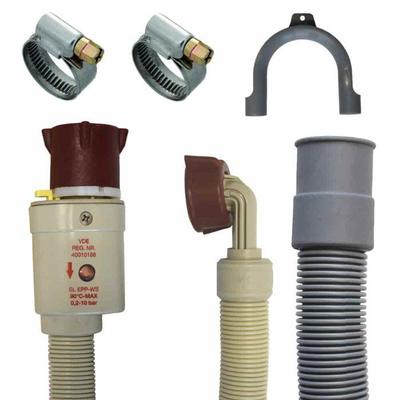 Waschmaschinen-Anschlussset - BONI-SHOP® - 1,5 m Aquastop - Ablaufschlauch - Schlauchschellen - Universell kompatibel