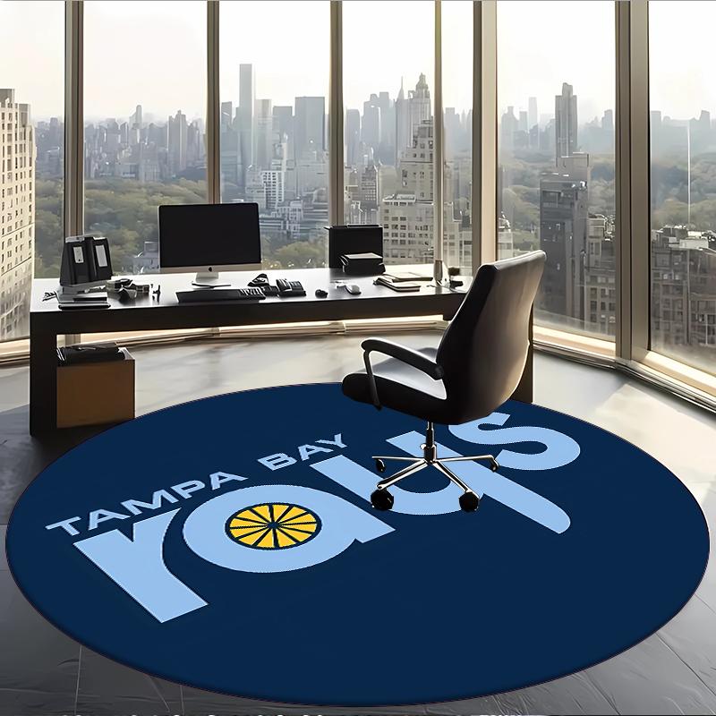 Tampa Bay Rays (19) Round Office Rug Decorative Floor Rug for Office Bedroom Living Room and Home Space