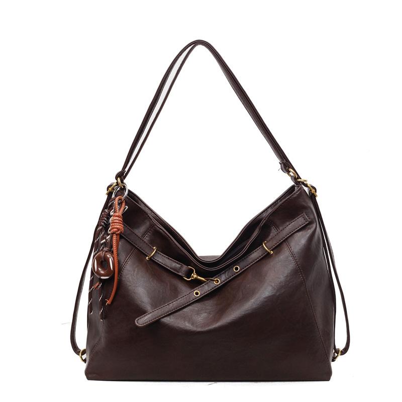 Tote Bag Women's Large Capacity 2025 New Autumn and Winter Retro Casual Shoulder Commuter Bag Multi-functional Backpack Backpack