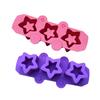 3-Cavity Pentagonal Star Silicone Mold, DIY Non-Stick Easy Detach Mold for Succulent Planter Cement Gypsum Ice Craft Making