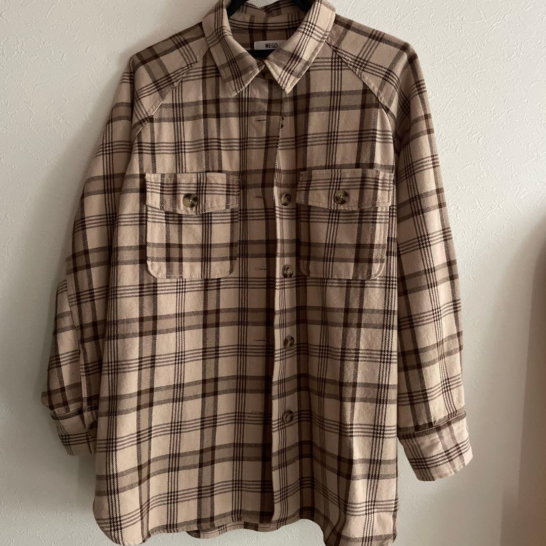 WEGO check shirt BIG size outerwear