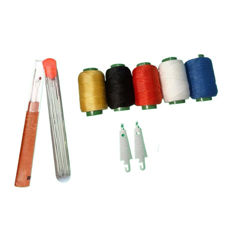 36-Piece Hand Sewing Kit: Large-eye Steel Needles, 5 Thread Colors, Threader, Thimble, Seam Ripper