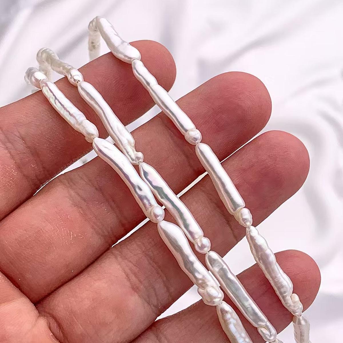 

DIY Pendant Rectangle Baroque Pearl 3-5x20-30mm For Jewelry Making DIY Necklace Earrings Bracelet Beads Accessories 3-5x20-30mm