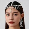Conjunto de Pendientes y Joyería para la Cabeza Estilo Bohemio con Decoración Exótica para la Frente
